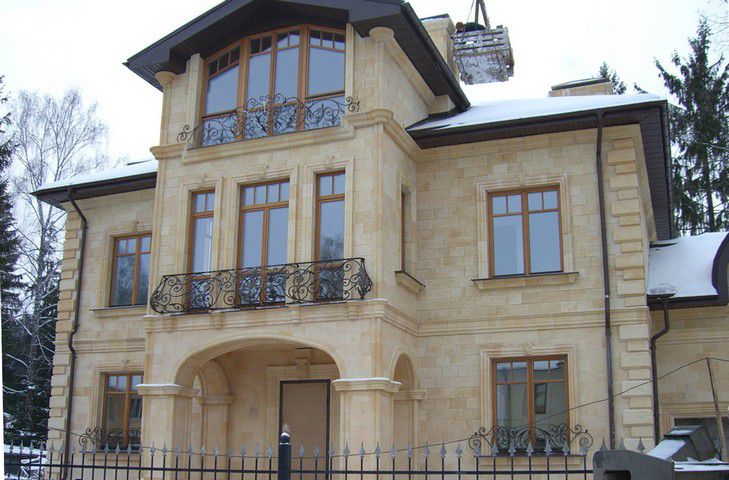 Beige Sandstone construction material