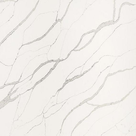 White quartz for indoor surfaces