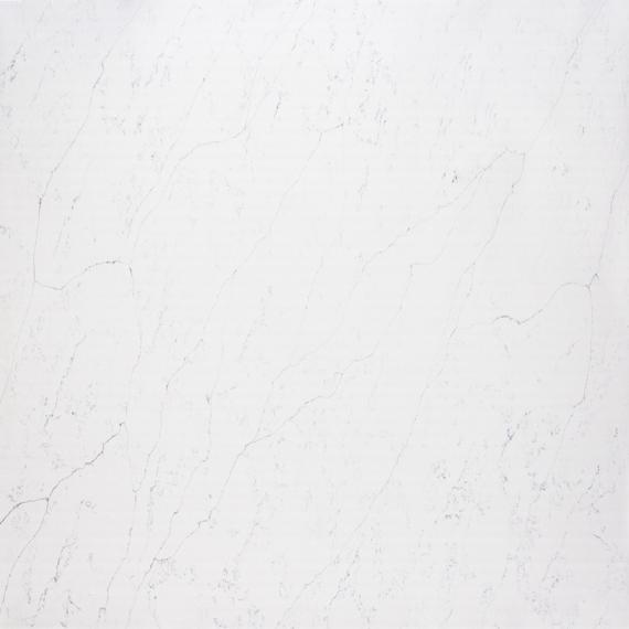 White polished quartz countertops and vanities